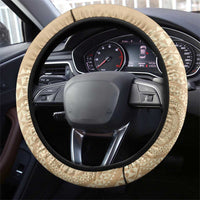 Tonga Skink Kava Bowl Steering Wheel Cover Vintage Tongan Ngatu Pattern