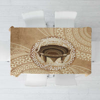 Tonga Skink Kava Bowl Tablecloth Vintage Tongan Ngatu Pattern