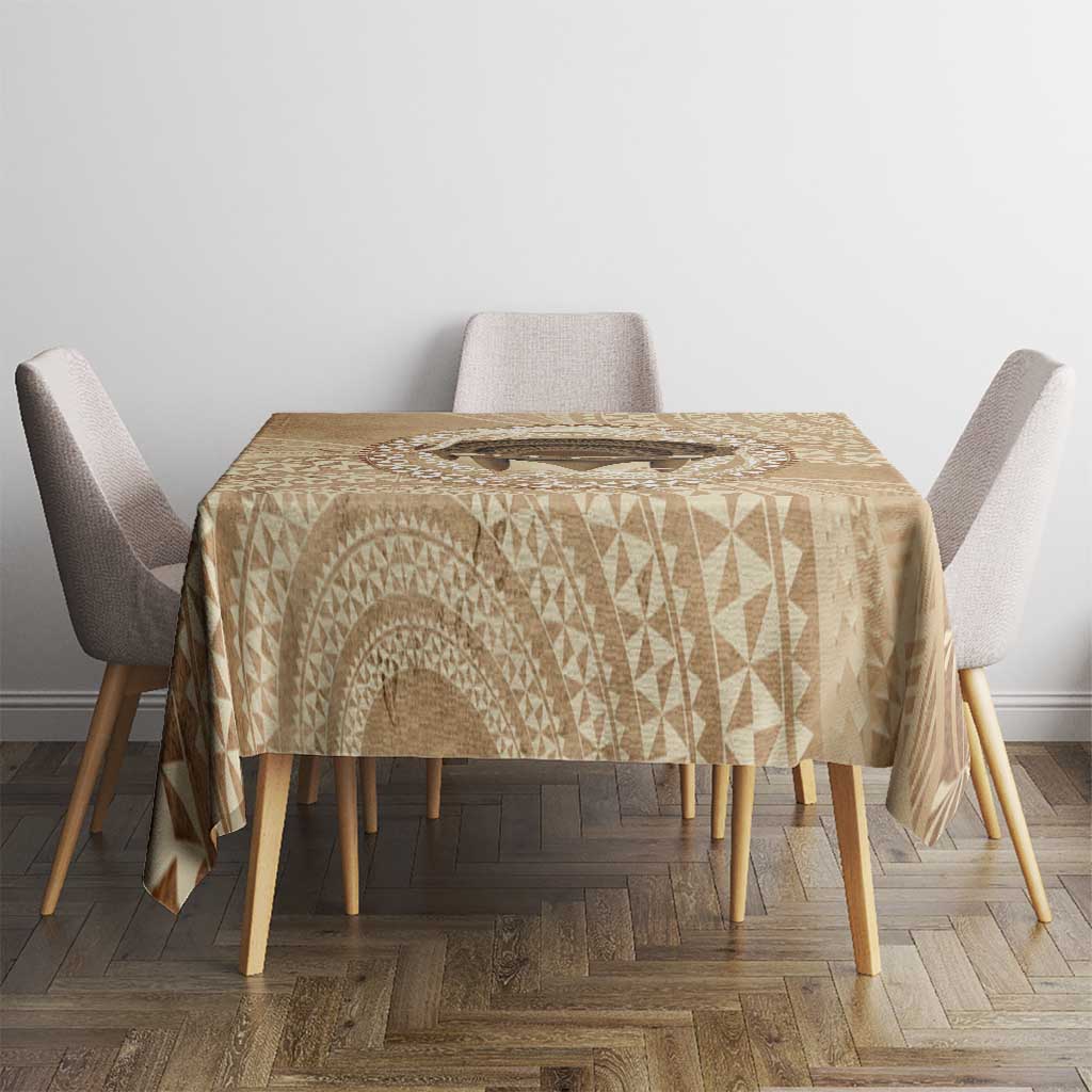 Tonga Skink Kava Bowl Tablecloth Vintage Tongan Ngatu Pattern