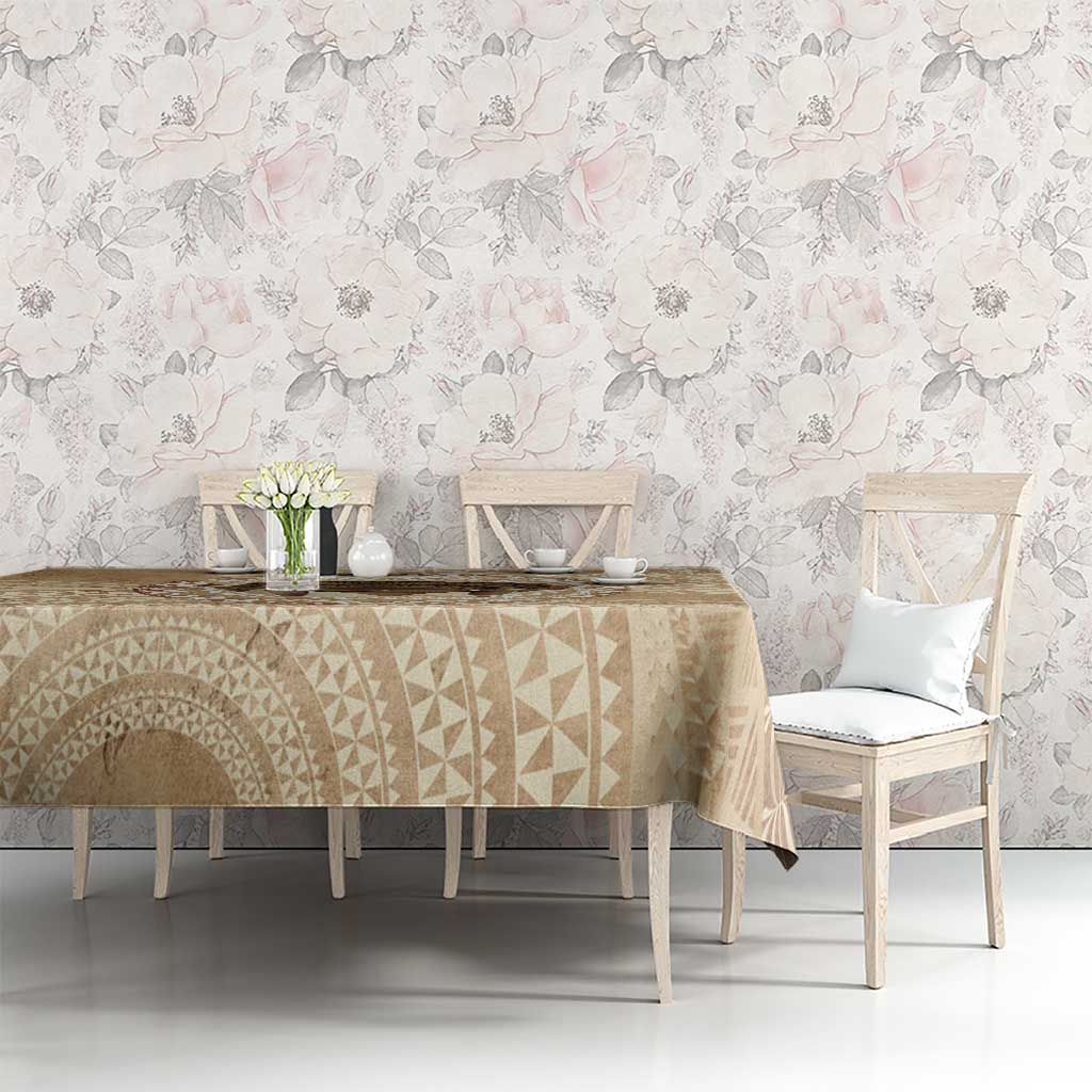 Tonga Skink Kava Bowl Tablecloth Vintage Tongan Ngatu Pattern