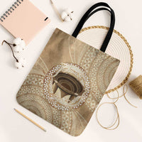 Tonga Skink Kava Bowl Tote Bag Vintage Tongan Ngatu Pattern