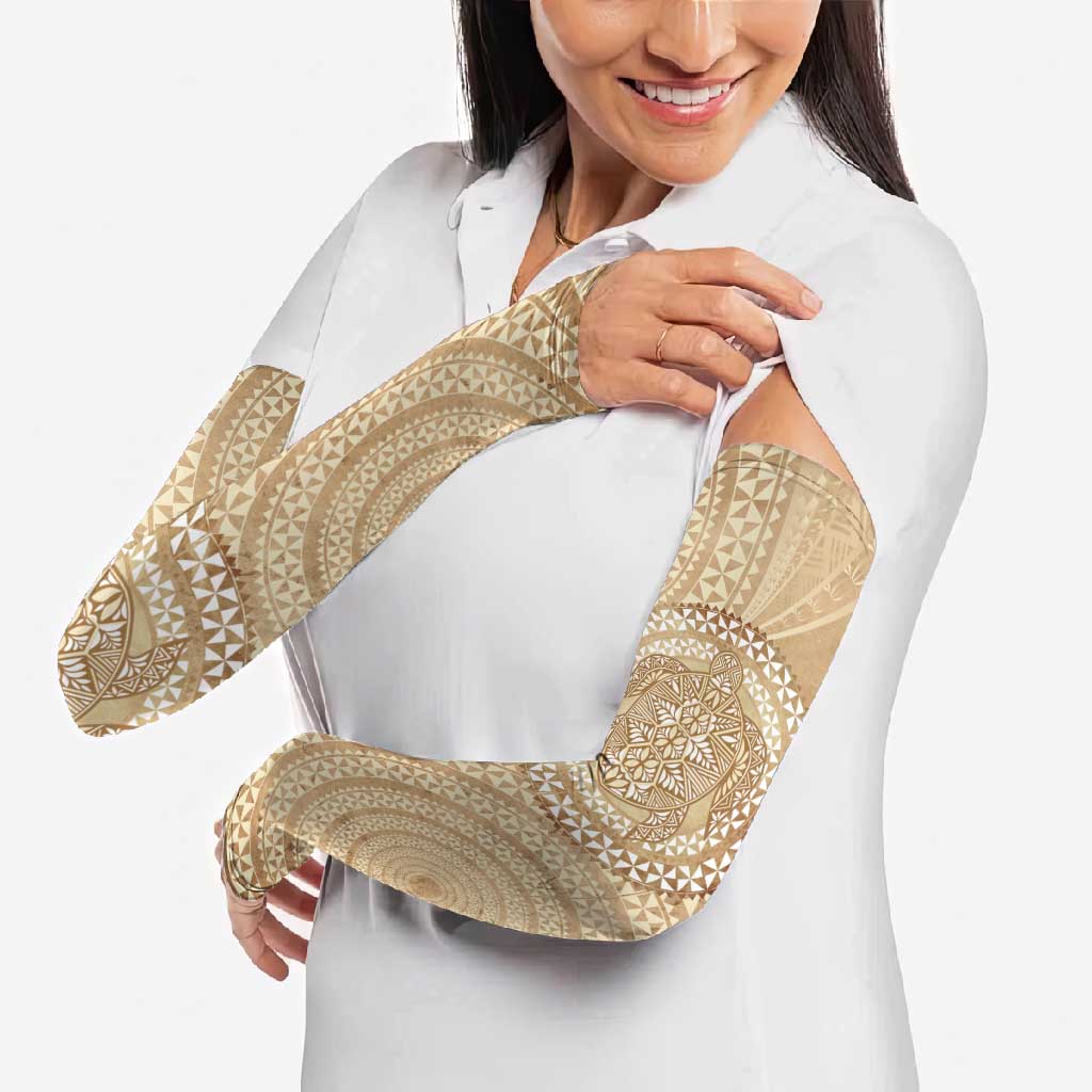 Tonga Ngatu Turtle Arm Sleeves Vintage Tongan Tapa Cloth LT14 - Polynesian Pride