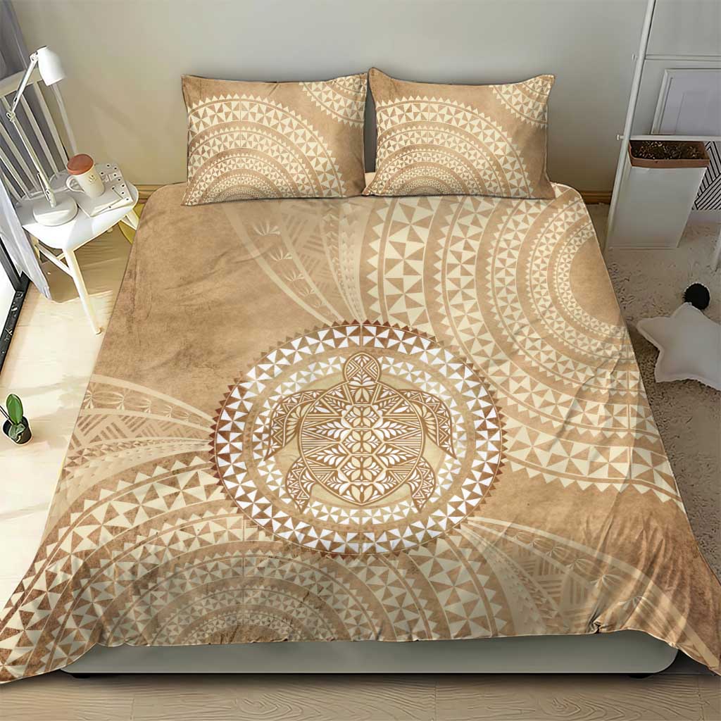 Tonga Ngatu Turtle Bedding Set Vintage Tongan Tapa Cloth LT14 - Polynesian Pride