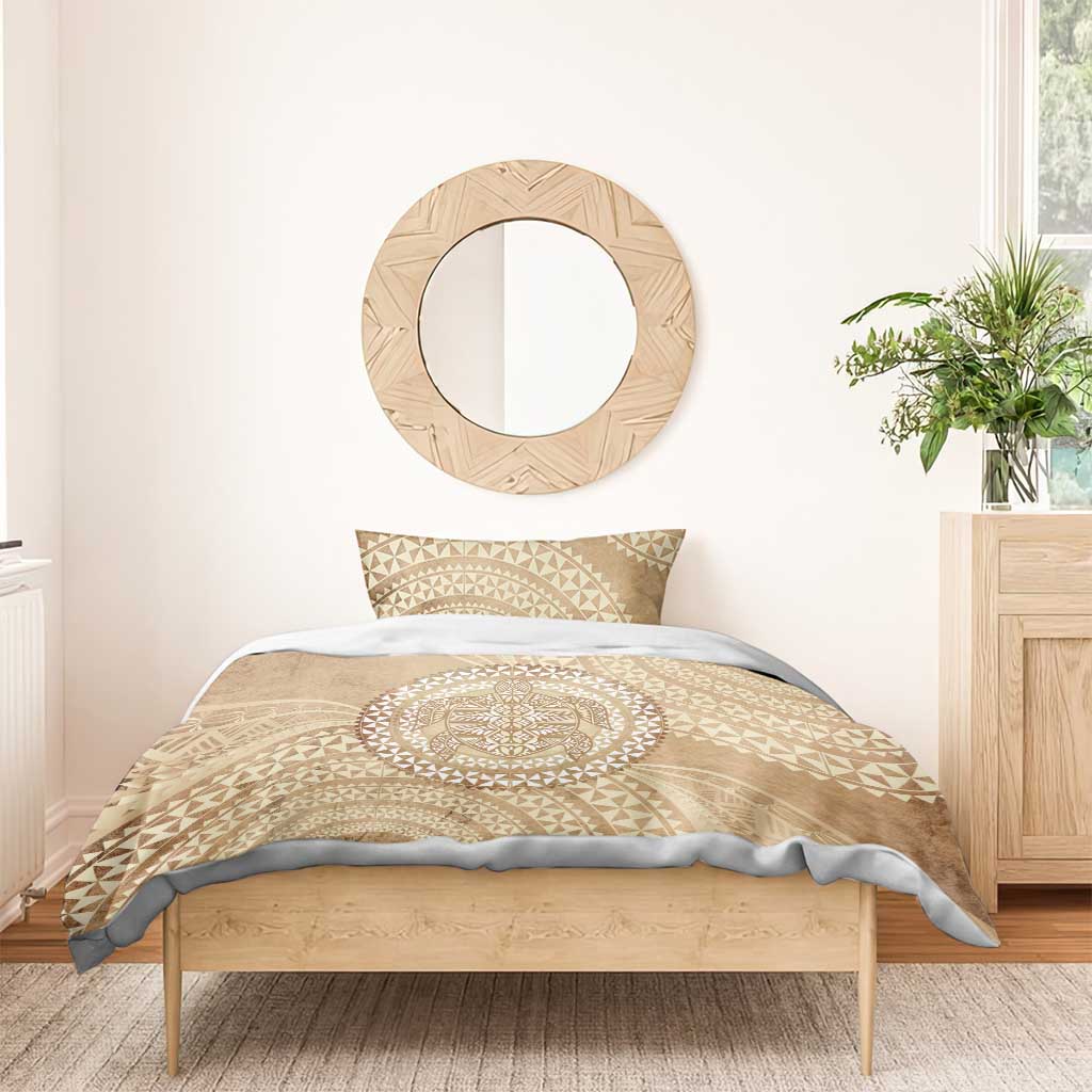 Tonga Ngatu Turtle Bedding Set Vintage Tongan Tapa Cloth LT14 - Polynesian Pride