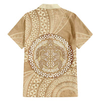 Tonga Ngatu Turtle Family Matching Tank Maxi Dress and Hawaiian Shirt Vintage Tongan Tapa Cloth LT14 - Polynesian Pride