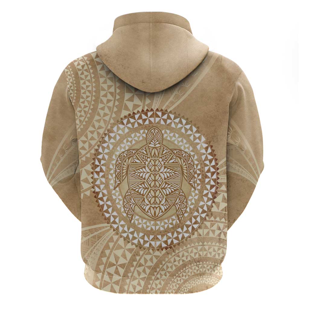 Tonga Ngatu Turtle Hoodie Vintage Tongan Tapa Cloth