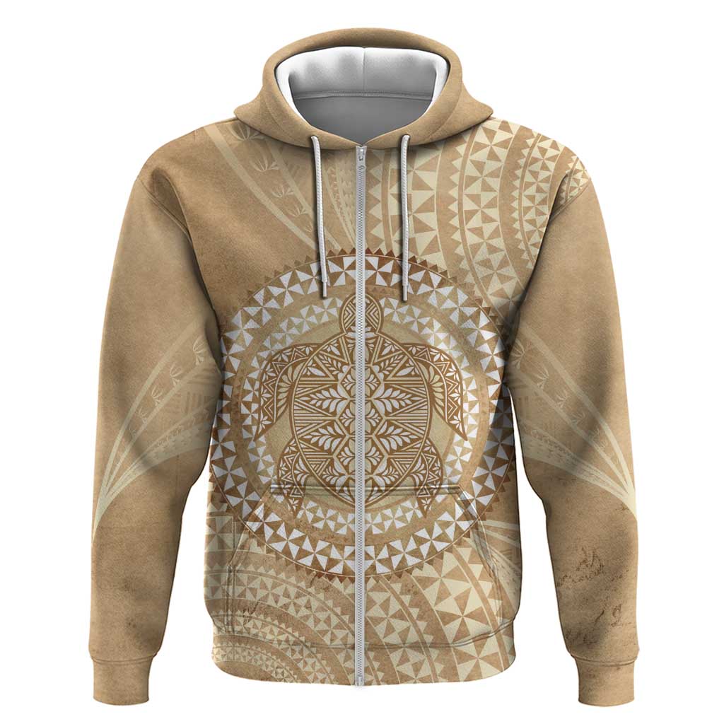 Tonga Ngatu Turtle Hoodie Vintage Tongan Tapa Cloth