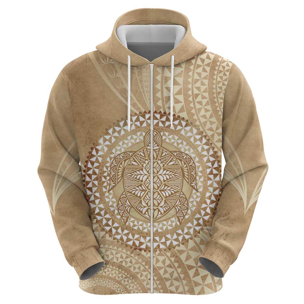 Tonga Ngatu Turtle Hoodie Vintage Tongan Tapa Cloth