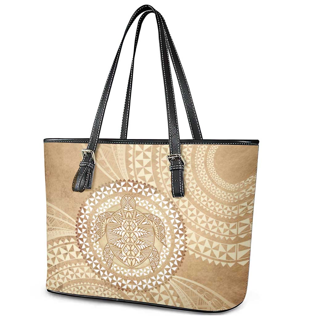 Tonga Ngatu Turtle Leather Tote Bag Vintage Tongan Tapa Cloth