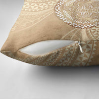 Tonga Ngatu Turtle Pillow Cover Vintage Tongan Tapa Cloth