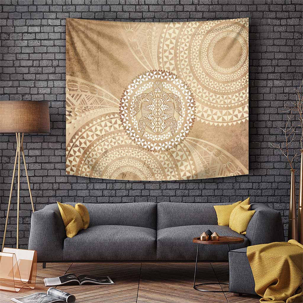 Tonga Ngatu Turtle Tapestry Vintage Tongan Tapa Cloth