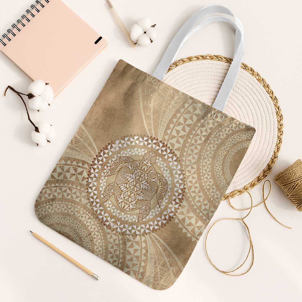 Tonga Ngatu Turtle Tote Bag Vintage Tongan Tapa Cloth