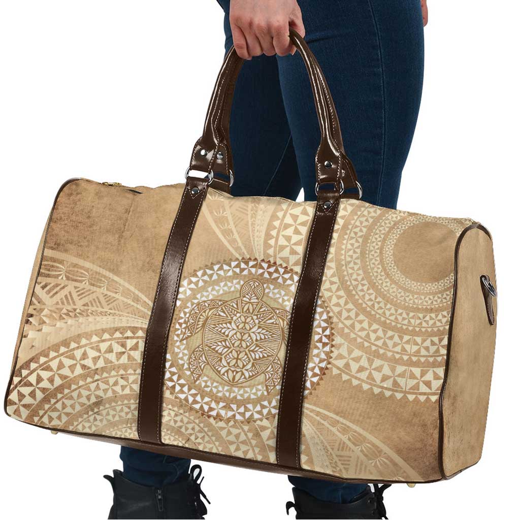 Tonga Ngatu Turtle Travel Bag Vintage Tongan Tapa Cloth