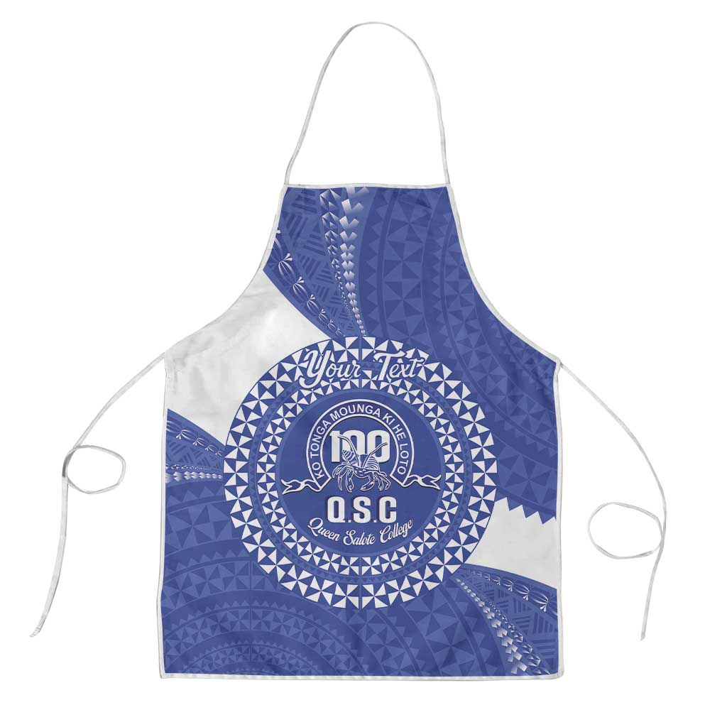 Queen Salote College 100th Anniversary Personalized Apron Est 1926 Kolisi Fefine Tongan Ngatu Pattern