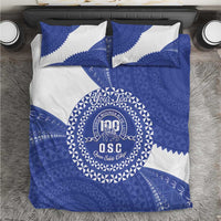 Queen Salote College 100th Anniversary Personalized Bedding Set Est 1926 Kolisi Fefine Tongan Ngatu Pattern LT14 Blue - Polynesian Pride