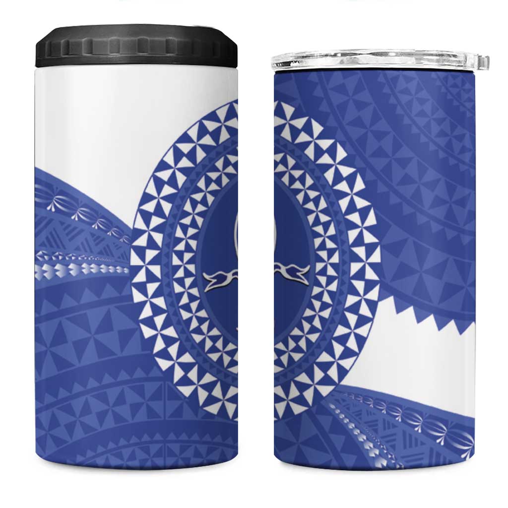 Queen Salote College 100th Anniversary 4 in 1 Can Cooler Tumbler Est 1926 Kolisi Fefine Tongan Ngatu Pattern