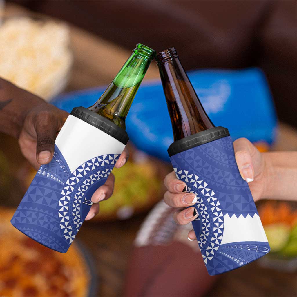 Queen Salote College 100th Anniversary 4 in 1 Can Cooler Tumbler Est 1926 Kolisi Fefine Tongan Ngatu Pattern