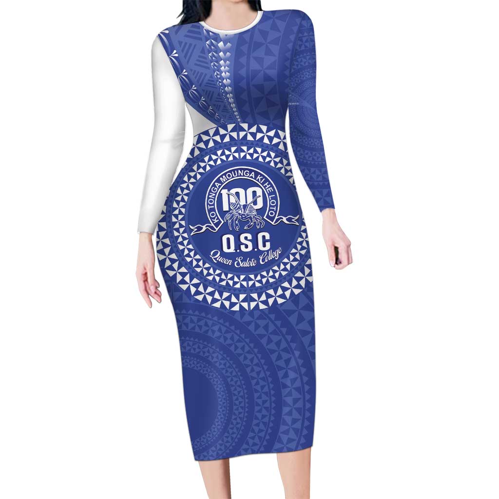 Queen Salote College 100th Anniversary Personalized Family Matching Long Sleeve Bodycon Dress and Hawaiian Shirt Est 1926 Kolisi Fefine Tongan Ngatu Pattern