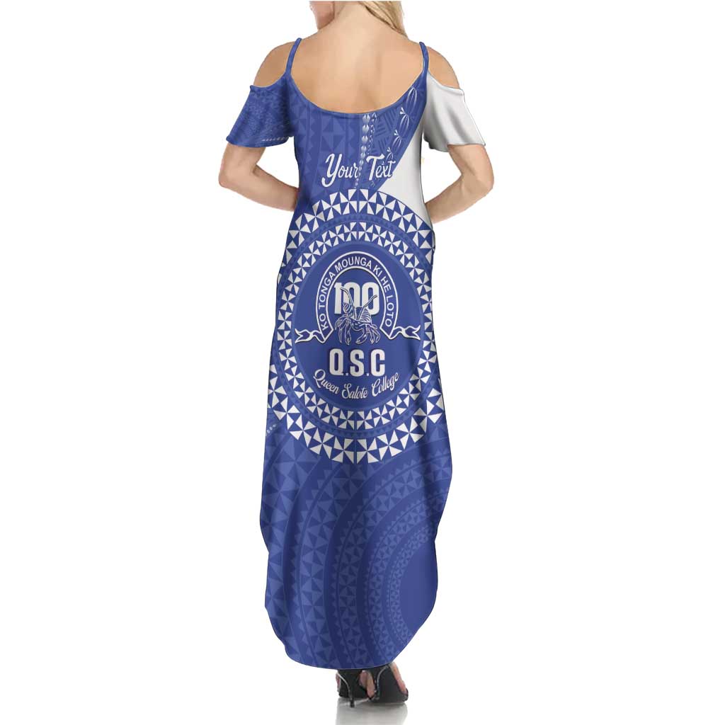 Queen Salote College 100th Anniversary Personalized Family Matching Summer Maxi Dress and Hawaiian Shirt Est 1926 Kolisi Fefine Tongan Ngatu Pattern