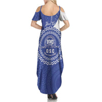Queen Salote College 100th Anniversary Personalized Family Matching Summer Maxi Dress and Hawaiian Shirt Est 1926 Kolisi Fefine Tongan Ngatu Pattern
