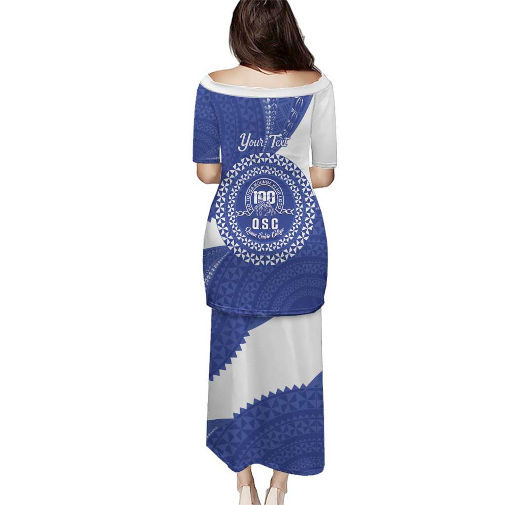 Queen Salote College 100th Anniversary Personalized Puletasi Est 1926 Kolisi Fefine Tongan Ngatu Pattern
