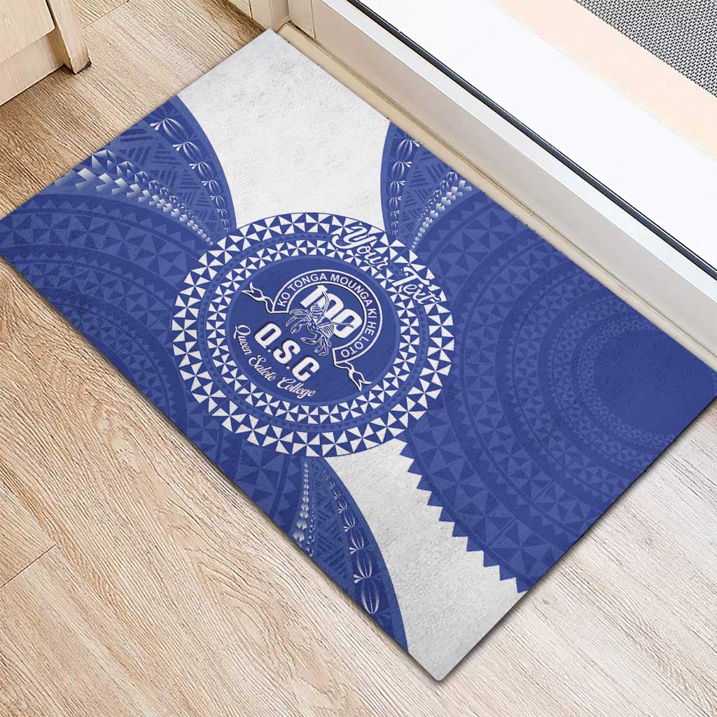 Queen Salote College 100th Anniversary Personalized Rubber Doormat Est 1926 Kolisi Fefine Tongan Ngatu Pattern LT14 - Polynesian Pride