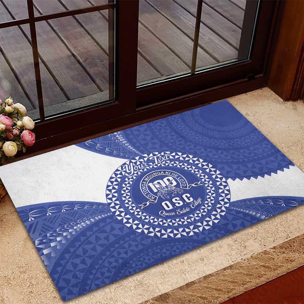 Queen Salote College 100th Anniversary Personalized Rubber Doormat Est 1926 Kolisi Fefine Tongan Ngatu Pattern LT14 - Polynesian Pride
