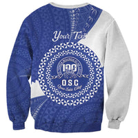 Queen Salote College 100th Anniversary Personalized Sweatshirt Est 1926 Kolisi Fefine Tongan Ngatu Pattern