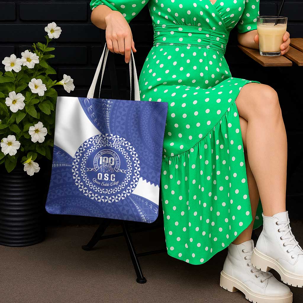 Queen Salote College 100th Anniversary Personalized Tote Bag Est 1926 Kolisi Fefine Tongan Ngatu Pattern LT14 - Polynesian Pride