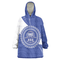 Queen Salote College 100th Anniversary Personalized Wearable Blanket Hoodie Est 1926 Kolisi Fefine Tongan Ngatu Pattern