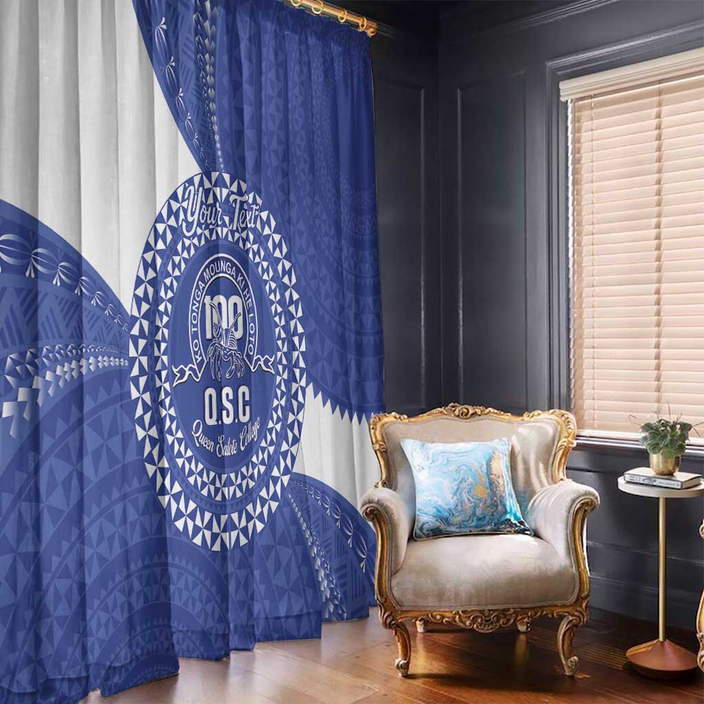 Queen Salote College 100th Anniversary Personalized Window Curtain Est 1926 Kolisi Fefine Tongan Ngatu Pattern LT14 - Polynesian Pride