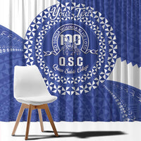 Queen Salote College 100th Anniversary Personalized Window Curtain Est 1926 Kolisi Fefine Tongan Ngatu Pattern LT14 - Polynesian Pride