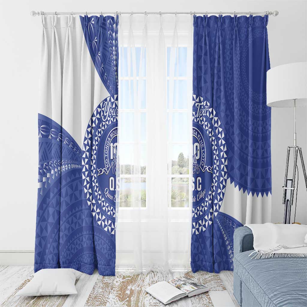 Queen Salote College 100th Anniversary Personalized Window Curtain Est 1926 Kolisi Fefine Tongan Ngatu Pattern LT14 - Polynesian Pride
