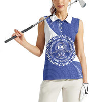 Queen Salote College 100th Anniversary Personalized Women Sleeveless Polo Shirt Est 1926 Kolisi Fefine Tongan Ngatu Pattern