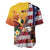 Personalised United States And Papua New Guinea Baseball Jersey USA Eagle With PNG Bird Of Paradise