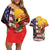 Personalised United States And Papua New Guinea Couples Matching Off Shoulder Short Dress and Hawaiian Shirt USA Eagle With PNG Bird Of Paradise