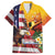 Personalised United States And Papua New Guinea Family Matching Off Shoulder Maxi Dress and Hawaiian Shirt USA Eagle With PNG Bird Of Paradise