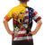 Personalised United States And Papua New Guinea Family Matching Off Shoulder Short Dress and Hawaiian Shirt USA Eagle With PNG Bird Of Paradise