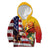 Personalised United States And Papua New Guinea Kid Hoodie USA Eagle With PNG Bird Of Paradise