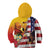 Personalised United States And Papua New Guinea Kid Hoodie USA Eagle With PNG Bird Of Paradise