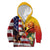 Personalised United States And Papua New Guinea Kid Hoodie USA Eagle With PNG Bird Of Paradise