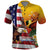 Personalised United States And Papua New Guinea Polo Shirt USA Eagle With PNG Bird Of Paradise
