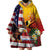 Personalised United States And Papua New Guinea Wearable Blanket Hoodie USA Eagle With PNG Bird Of Paradise