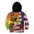 Personalised United States And Hawaii Kid Hoodie USA Eagle With Hawaiian Shark Tattoo