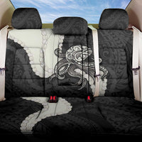 Black Polynesia Tribal Octopus Tattoo Back Car Seat Cover Pikake Lei Polynesian Pattern