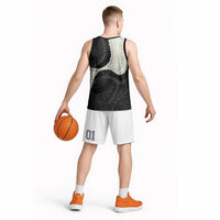 Black Polynesia Tribal Octopus Tattoo Basketball Jersey Pikake Lei Polynesian Pattern