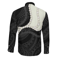 Black Polynesia Tribal Octopus Tattoo Family Matching Short Sleeve Bodycon Dress and Hawaiian Shirt Pikake Lei Polynesian Pattern LT14 - Polynesian Pride