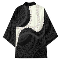 Black Polynesia Tribal Octopus Tattoo Kimono Pikake Lei Polynesian Pattern LT14 - Polynesian Pride