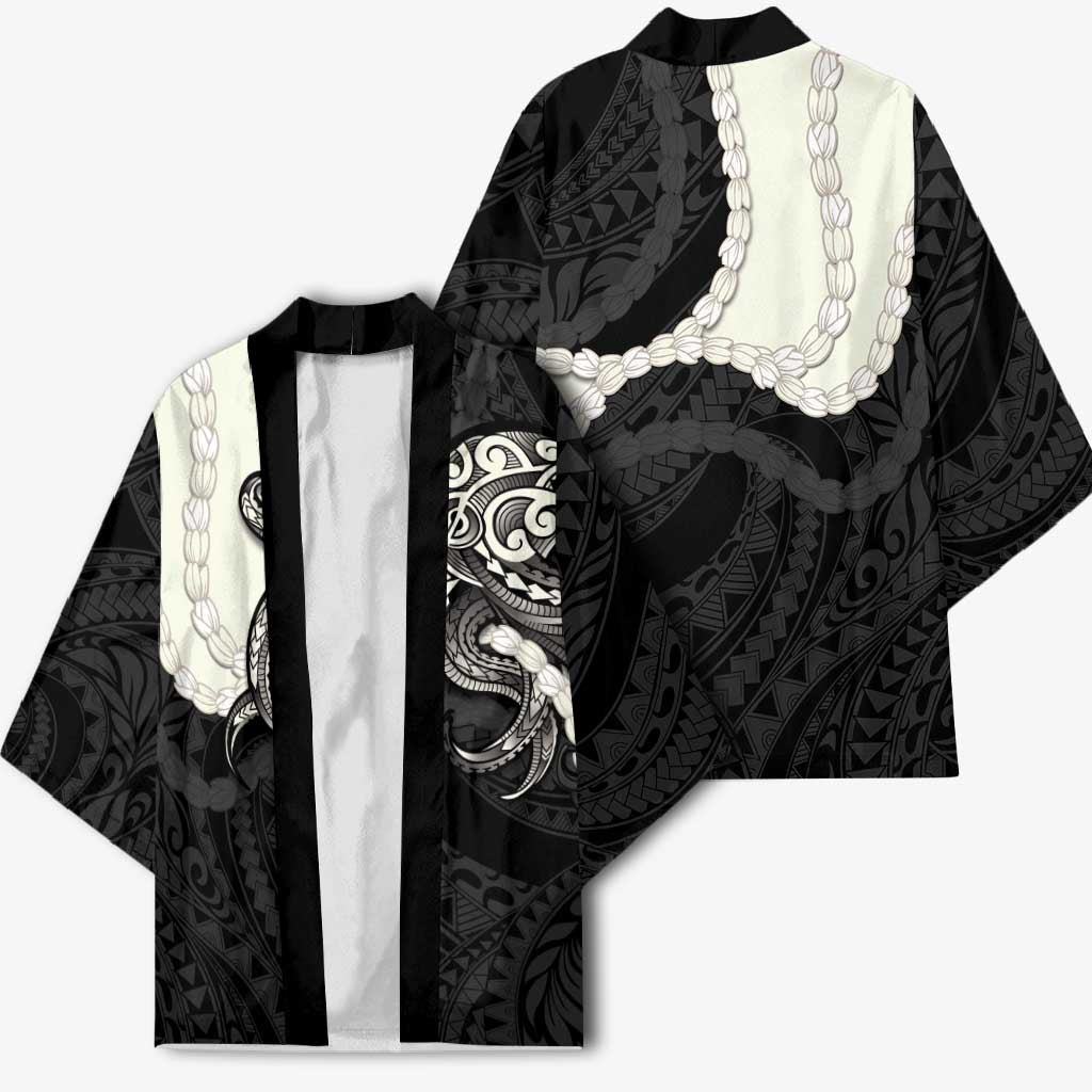 Black Polynesia Tribal Octopus Tattoo Kimono Pikake Lei Polynesian Pattern LT14 - Polynesian Pride