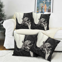 Black Polynesia Tribal Octopus Tattoo Pillow Cover Pikake Lei Polynesian Pattern LT14 - Polynesian Pride